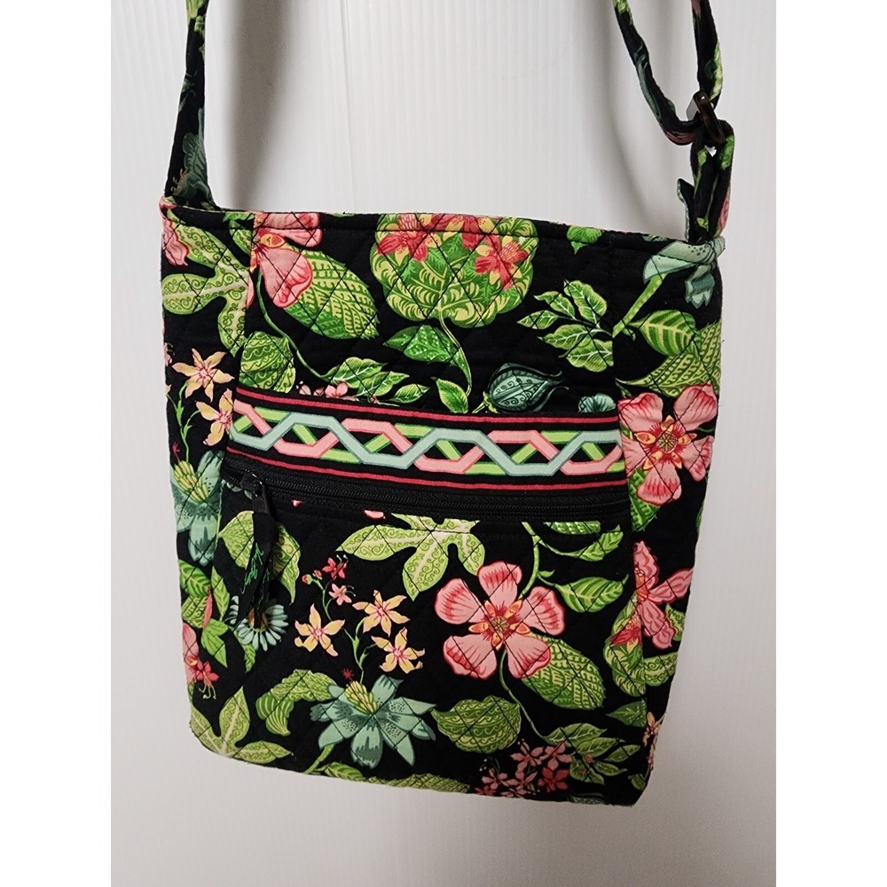 Vera Bradley Botanica Pattern Top Zip Hipster Crossbody Bag Purse
